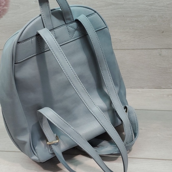 Big Buddha Womens Light Blue Metallic Pouch Backpack main image 5